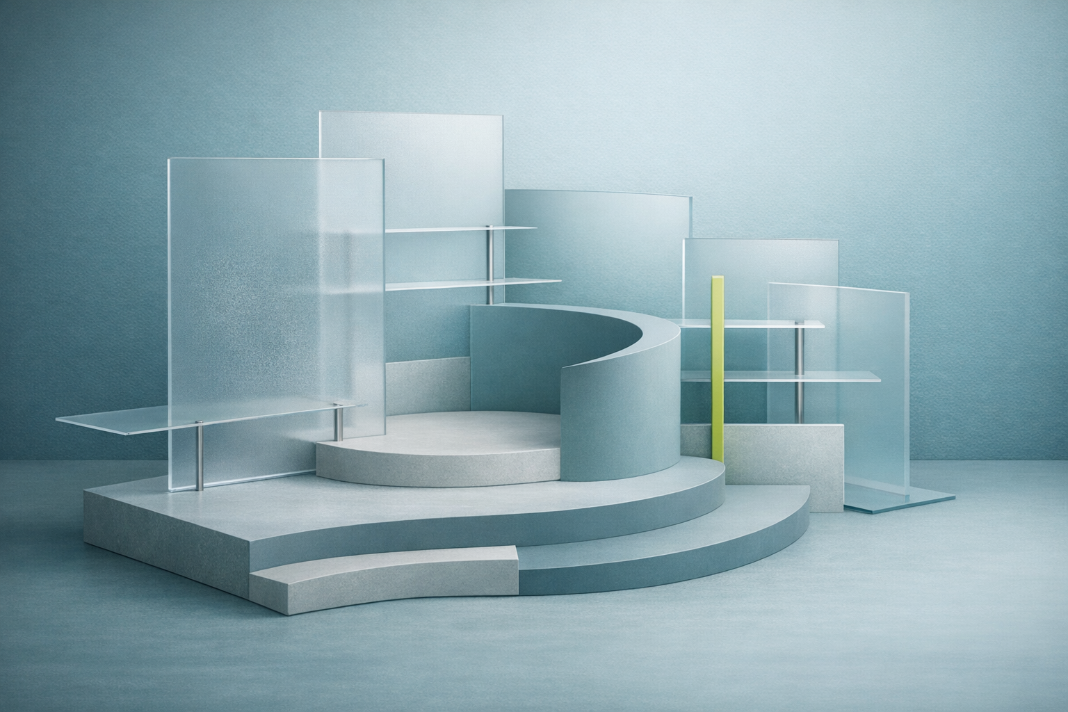 Absztrakt vizuál, amely a strukturált szakmai támogatást és iránymutatást idézi meg.